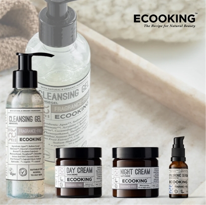 ECOOKING Gavepakke - Rutine Ansigt Parfumefri Hudplejesæt - Vejledende Udsalgspris 1.379,-